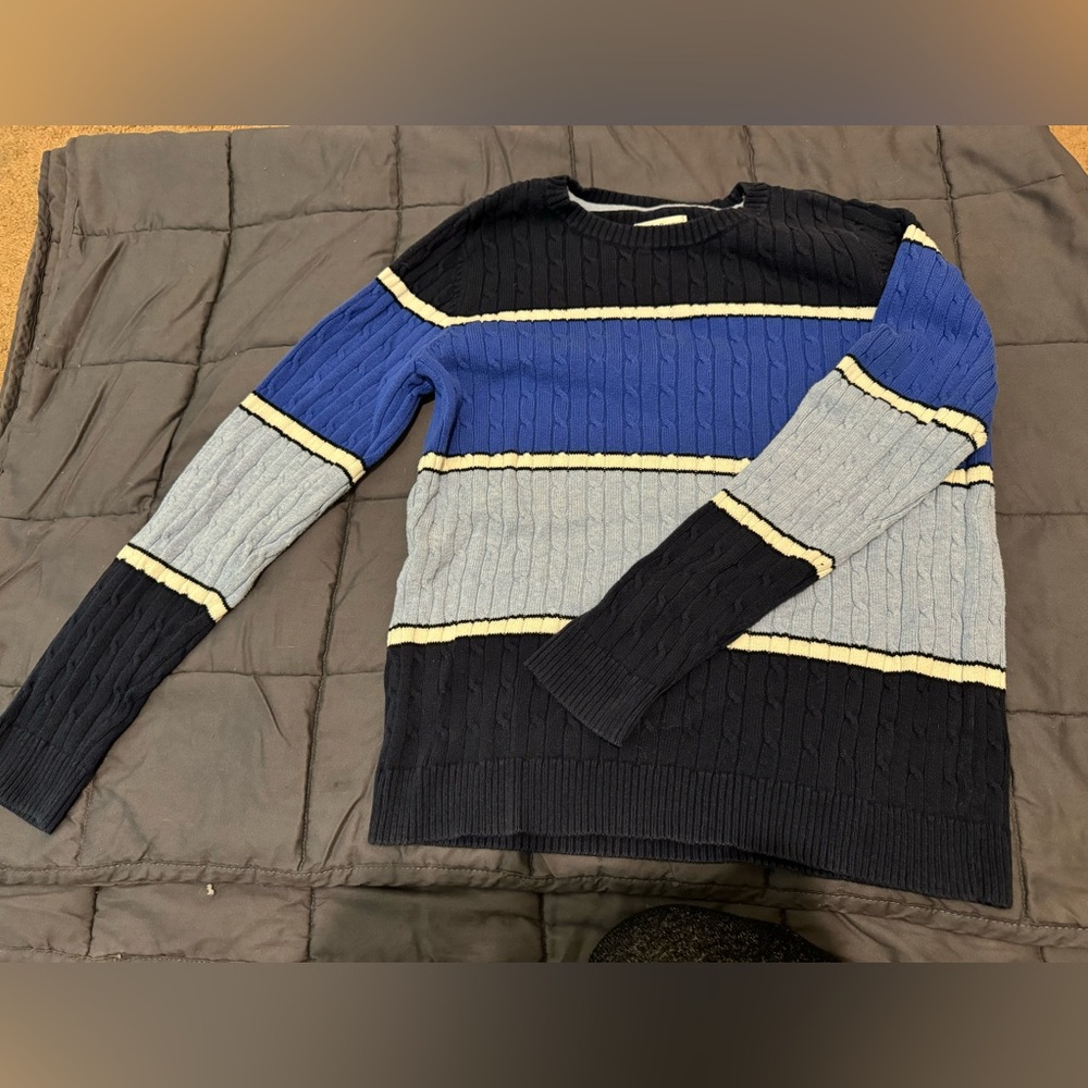 Blue striped sweater